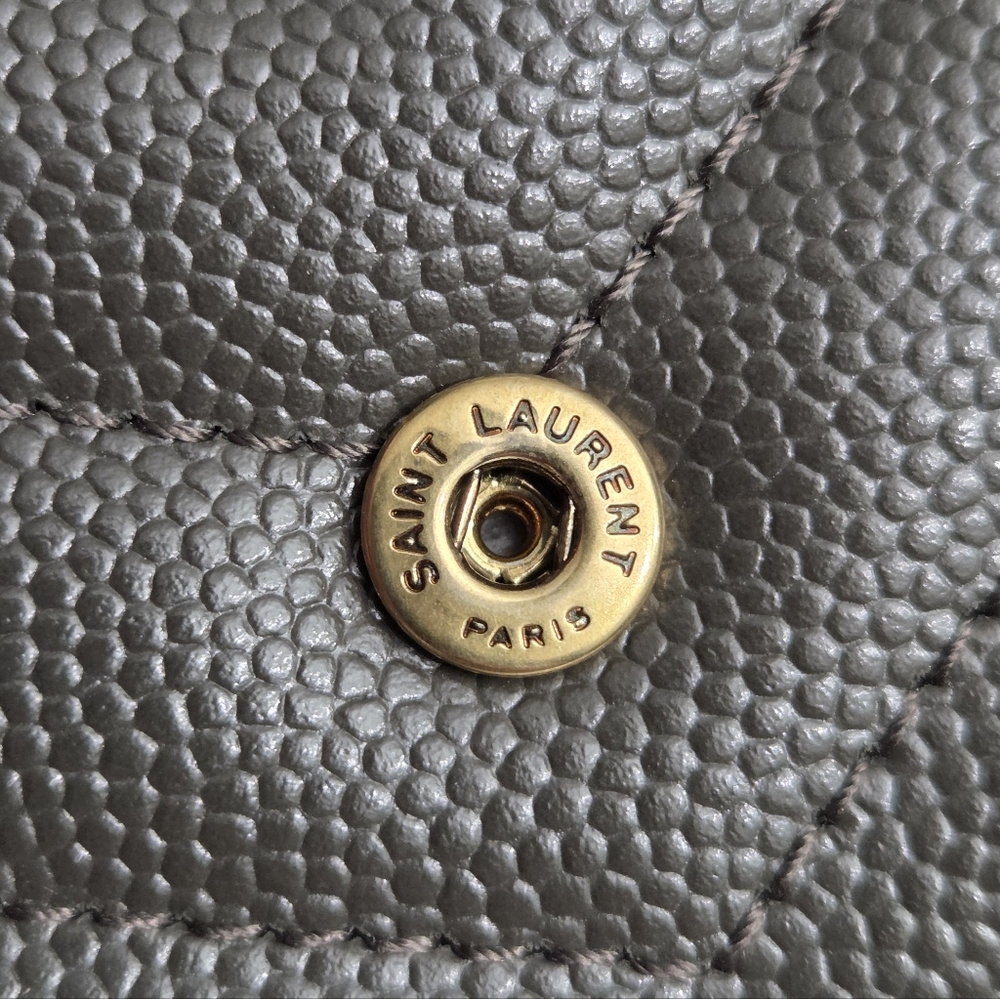 Yves Saint Laurent Brown Wallet with Gold Logo - Picture 5 of 11